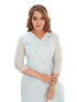 Amchoor Aqua Kota Embroidered Print Kurti Set for Women's
