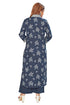 Amchoor Navy Cotton Batik Print Kurti Set for Women's