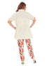 Amchoor Beige Cotton Floral Print Co-ord Set for Women's