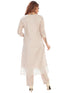 Amchoor Mauve Kota Embroidered Print Kurti Set for Women's