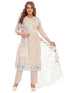 Amchoor Mauve Kota Embroidered Print Kurti Set for Women's