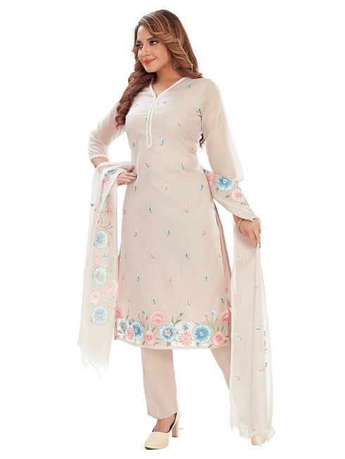 Amchoor Mauve Kota Embroidered Print Kurti Set for Women's