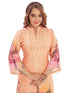 Amchoor Peach Cotton Floral Print Kurti Set for Women's