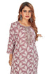 Amchoor Purple Cotton Floral Print Kurti Set for Women's