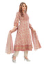 Amchoor Pink Cotton Floral Print Kurti Set for Women's