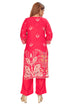 Amchoor Pink with Golden Polka Dot Zari Patterned Cotton Kurti Set for Women's