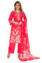 Amchoor Pink with Golden Polka Dot Zari Patterned Cotton Kurti Set for Women's