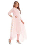 Amchoor Pink Kota Embroidered Print Kurti Set for Women's
