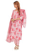 Amchoor Pink Cotton Floral Print Kurti Set for Women's