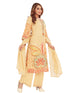 Amchoor Beige Cotton Floral Print Kurti Set for Women's