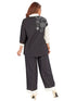 Amchoor Black Cotton Floral Print Co-ord SET for Women's