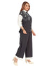 Amchoor Black Cotton Floral Print Co-ord SET for Women's