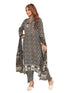 Amchoor Black Viscose Silk Floral Print Kurti Set for Women's