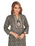 Amchoor Black Viscose Silk Floral Print Kurti Set for Women's