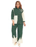 Amchoor Green Cotton Embroidered Co-ord Set for Women's