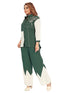 Amchoor Green Cotton Embroidered Co-ord Set for Women's
