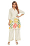 Amchoor Off White Cotton Floral Print Co-ord Set for Women's