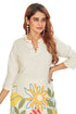 Amchoor Off White Cotton Floral Print Co-ord Set for Women's