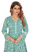 Amchoor Green Cotton Floral Print Kurti Set for Women's