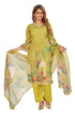 Amchoor Green with Golden Polka Dot Zari Patterned Cotton Kurti Set for Women's