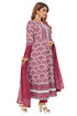 Amchoor Maroon Cotton Floral Print Kurti Set for Women's
