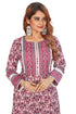 Amchoor Maroon Cotton Floral Print Kurti Set for Women's