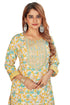 Amchoor Yellow Cotton Floral Print Kurti Set for Women's