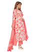 Amchoor Red Cotton Floral Print Kurti Set for Women's