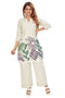 Amchoor Off White Cotton Floral Print Co-ord Set for Women's