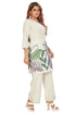Amchoor Off White Cotton Floral Print Co-ord Set for Women's