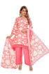 Amchoor Pink Muslin Floral Print Kurti Set for Women's