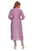 Amchoor Purple Solid Printed Viscose Silk Kurti for Women's