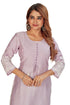 Amchoor Purple Solid Printed Viscose Silk Kurti for Women's