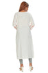 Amchoor White Solid Printed Rayon Kurti for Women's (Peach)