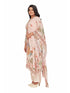Amchoor Cream Chinon Floral Print KURTI SET for Women's