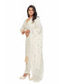 Amchoor Cream Cotton Solid Print KURTI SET for Women's