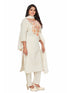 Amchoor Cream Cotton Embroidered KURTI SET for Women's