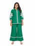 Amchoor Green Cotton Solid Print Co-Ord Set for Women's