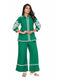 Amchoor Green Cotton Solid Print Co-Ord Set for Women's