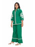 Amchoor Green Cotton Solid Print Co-Ord Set for Women's