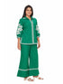 Amchoor Green Cotton Solid Print Co-Ord Set for Women's