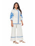 Amchoor Offwhite Cotton Solid Print Co-Ord Set for Women's