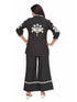 Amchoor Black Cotton Solid Print Co-Ord Set for Women's