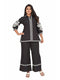 Amchoor Black Cotton Solid Print Co-Ord Set for Women's