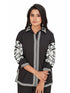Amchoor Black Cotton Solid Print Co-Ord Set for Women's