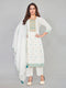 Amchoor Cream Cotton Floral Print KURTI SET for Women's